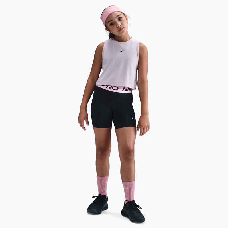 Pantaloni scurți pentru copii Nike Pro Dri-Fit 5" black/med soft pink/white 2