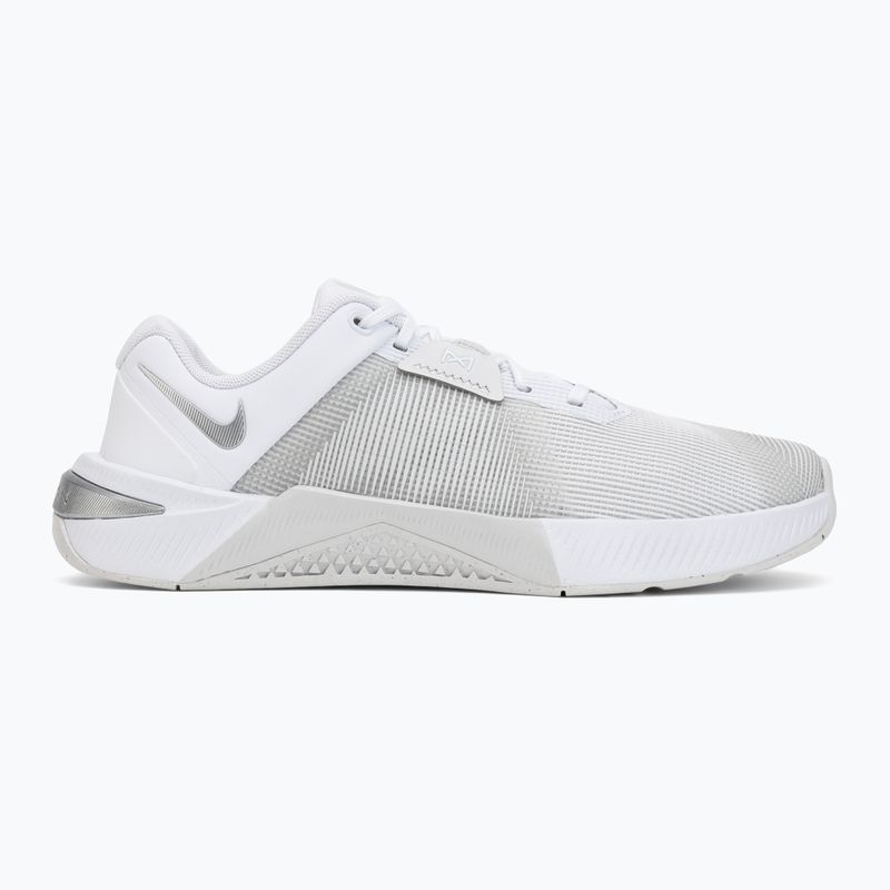 Încălțăminte de ridicare greutăți pentru femei Nike Metcon 10 white/platinum tint/metallic silver 2
