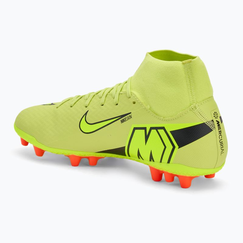 Ghete de fotbal pentru bărbați Nike Mercurial Superfly 10 Academy AG limelight/hyper crimson/volt 3