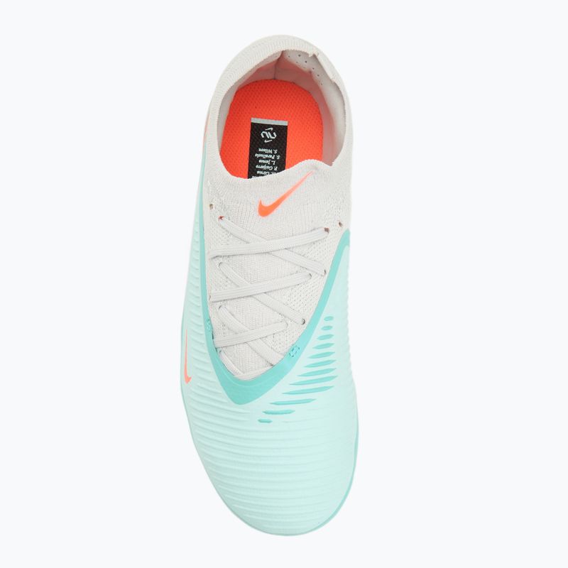 Încălțăminte de fotbal pentru bărbați Nike United Phantom 6 Low Pro Jr FG/MG pistachio frost/hyper orange 5