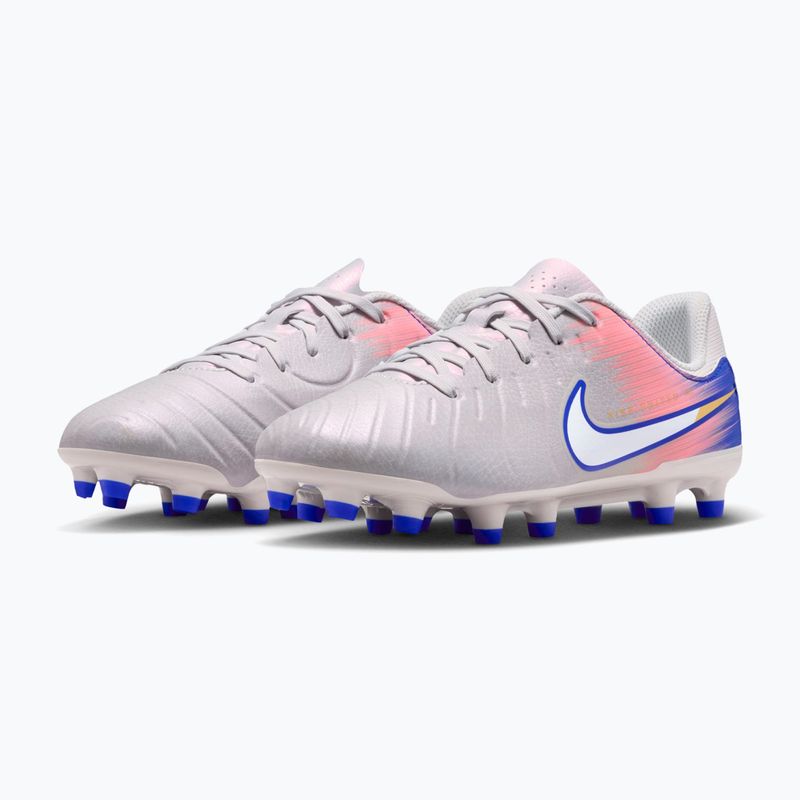 Încălțăminte de fotbal pentru copii Nike United Tiempo Legend 10 Academy Jr FG/MG vast grey/racer blue 3