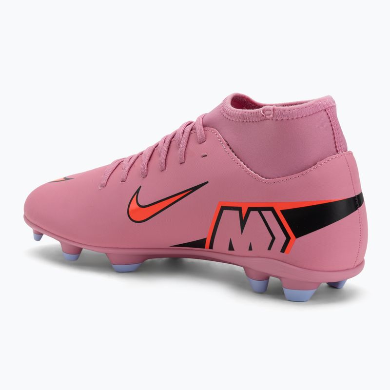Încălțăminte de fotbal pentru bărbați Nike Mercurial Superfly 10 Club FG/MG magic flamingo/black/total crimson 3