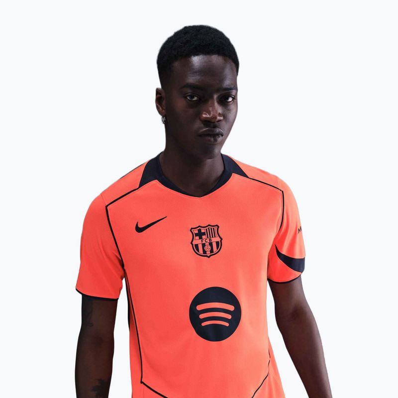 Tricou de fotbal pentru bărbați Nike FC Barcelona 2025/26 Stadium Third bright mango/midnight navy/midnight navy 4