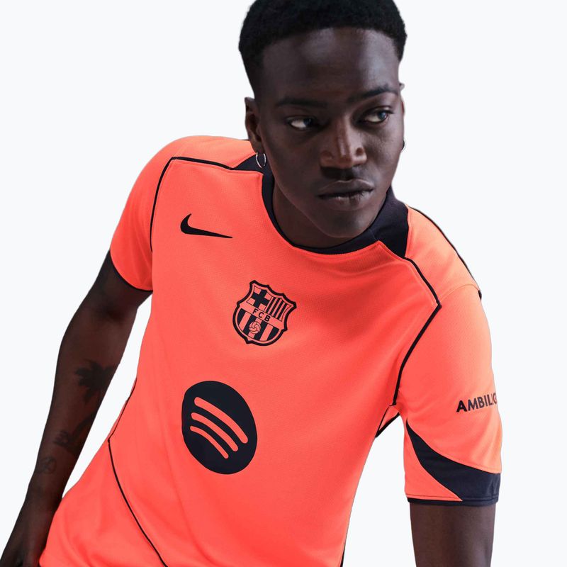 Tricou de fotbal pentru bărbați Nike FC Barcelona 2025/26 Stadium Third bright mango/midnight navy/midnight navy 6