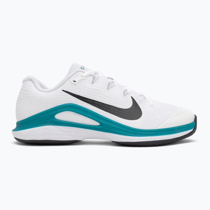 Încălțăminte de tenis pentru bărbați Nike Vapor 12 white / black / radiant emerald 2