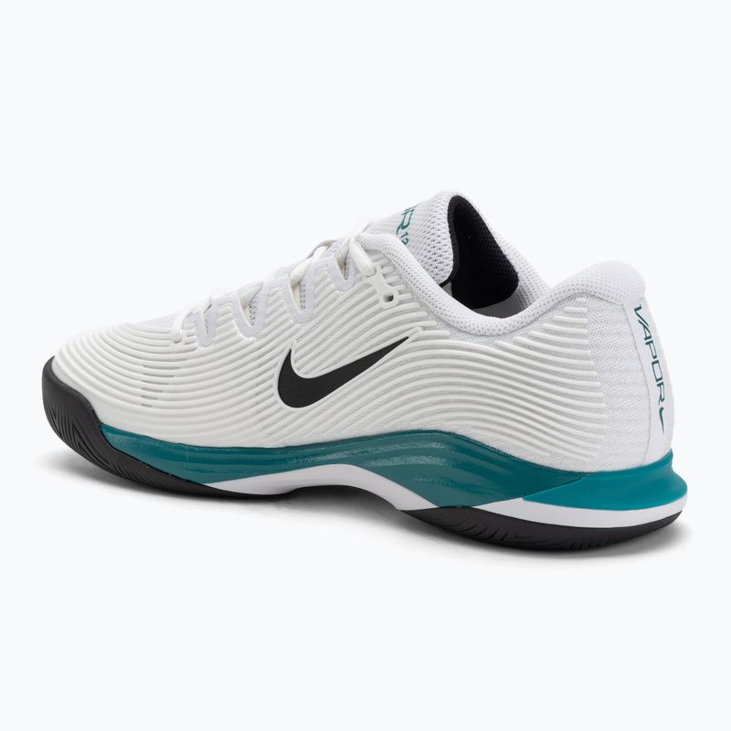 Încălțăminte de tenis pentru bărbați Nike Vapor 12 white / black / radiant emerald 3