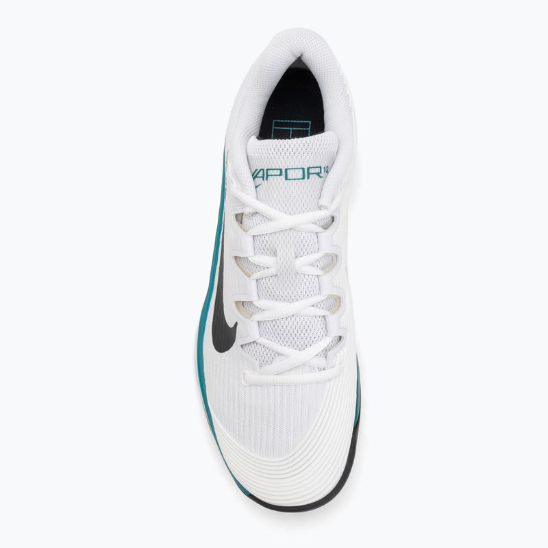 Încălțăminte de tenis pentru bărbați Nike Vapor 12 white / black / radiant emerald 5