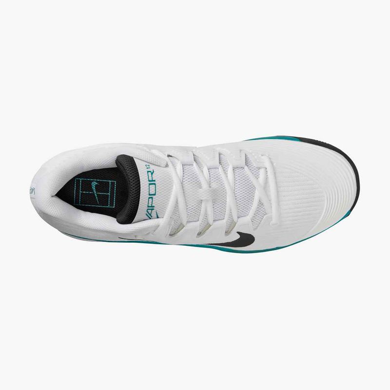 Încălțăminte de tenis pentru bărbați Nike Vapor 12 white / black / radiant emerald 13