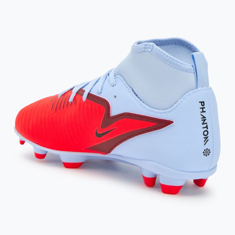 Încălțăminte de fotbal pentru copii Nike Phantom 6 High Club FG/MG royal tint/bright crimson 3
