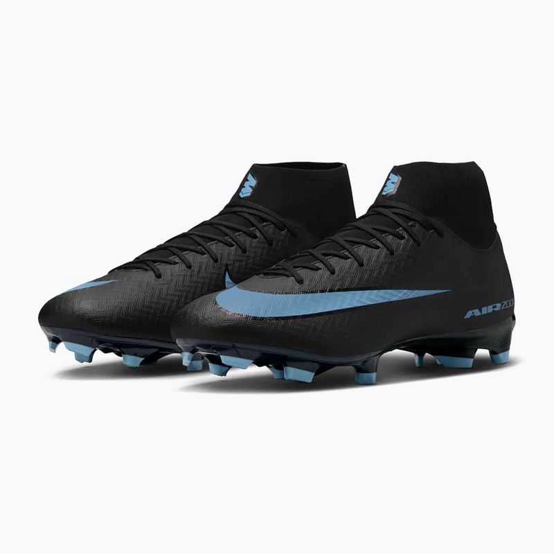 Încălțăminte de fotbal pentru bărbați Nike Mercurial Superfly 10 Academy MG black/ice blue 10