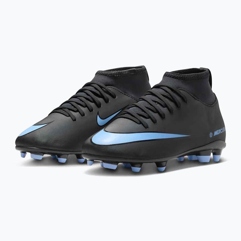 Încălțăminte de fotbal pentru copii Nike Mercurial Superfly 10 Club FG/MG black/ice blue 10