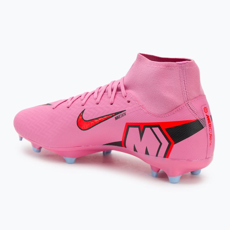 Încălțăminte de fotbal pentru bărbați Nike Mercurial Superfly 10 Academy MG magic flamingo/black/total crimson 3