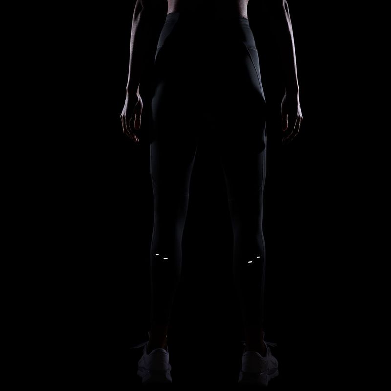 Colanți de alergare pentru femei Nike Tempo Swoosh Run High-Waisted 7/8 black/white 6