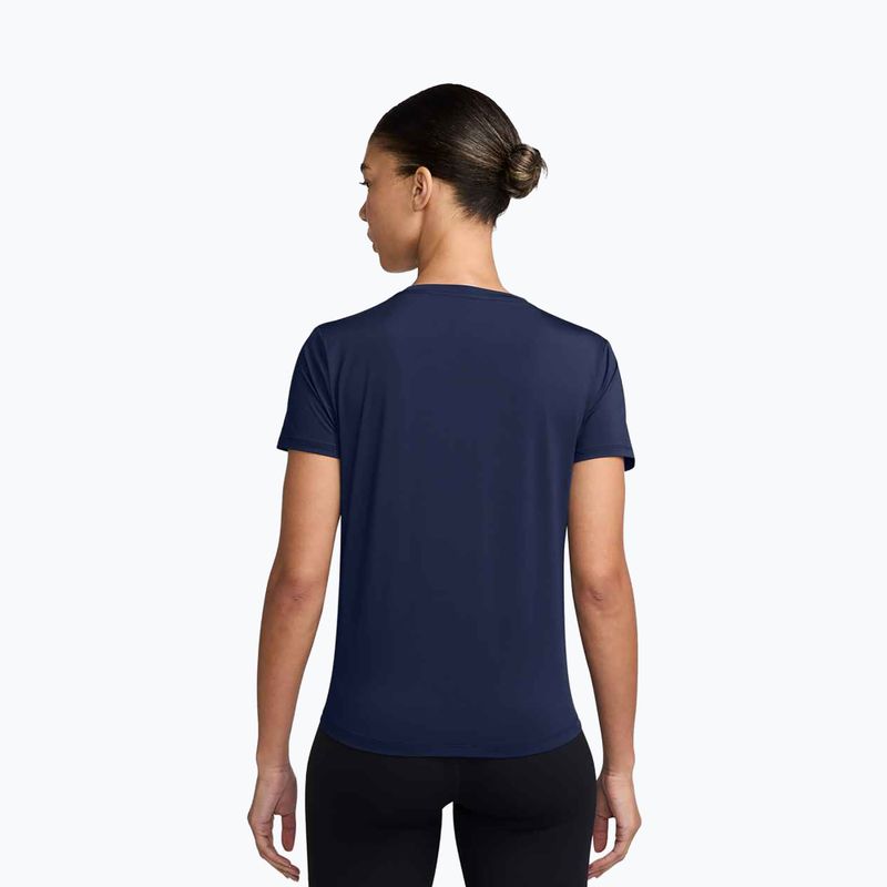 Tricou de antrenament pentru femei Nike One Classic Dri-Fit midnight navy/white 2