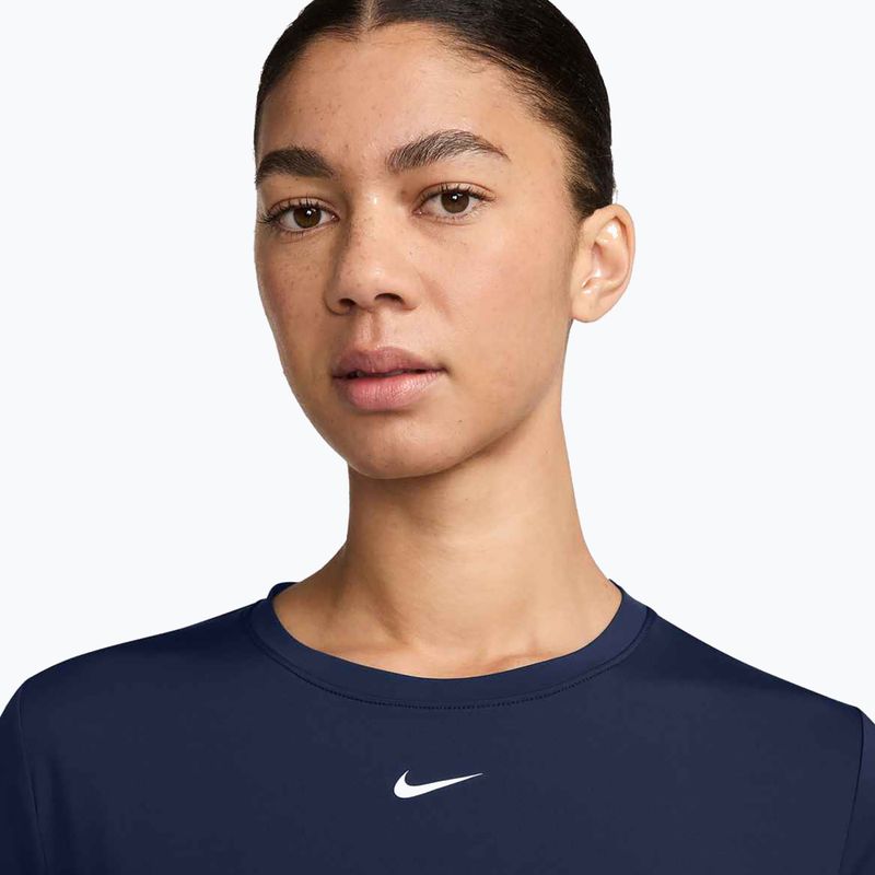 Tricou de antrenament pentru femei Nike One Classic Dri-Fit midnight navy/white 3