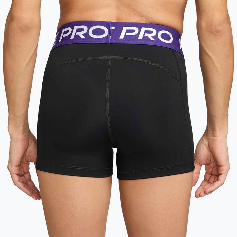 Șort damă Nike Pro 365 3" black/court purple/white 3