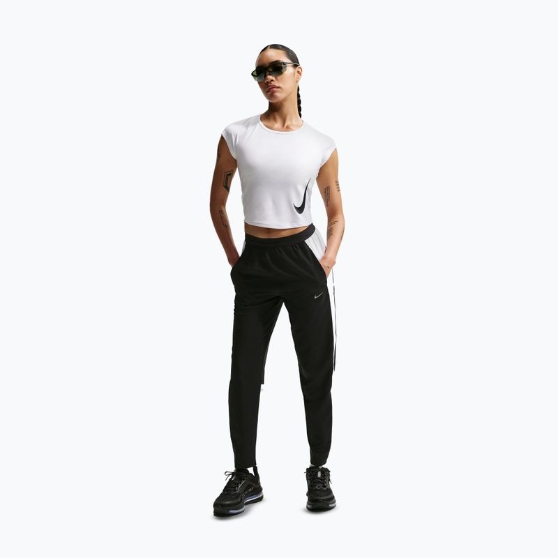 Pantaloni de alergare pentru femei Nike Tempo Swoosh Dri-Fit Mid-Rise 7/8 black/white 2