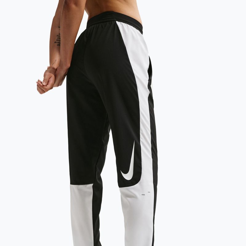 Pantaloni de alergare pentru femei Nike Tempo Swoosh Dri-Fit Mid-Rise 7/8 black/white 4