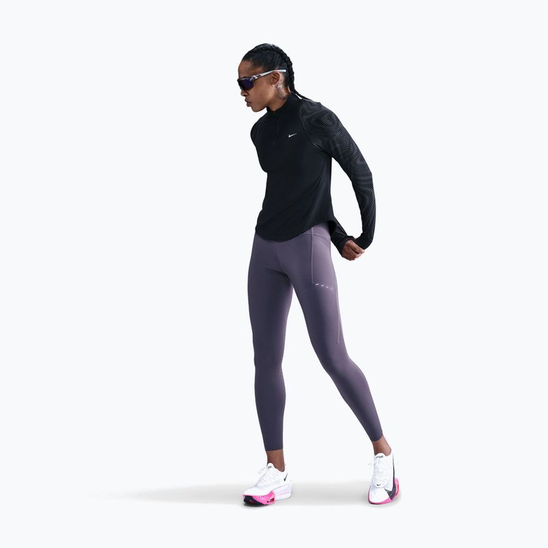 Longsleeve de alergare pentru femei Nike Tempo Flash Dri-Fit 1/4 Zip black 3