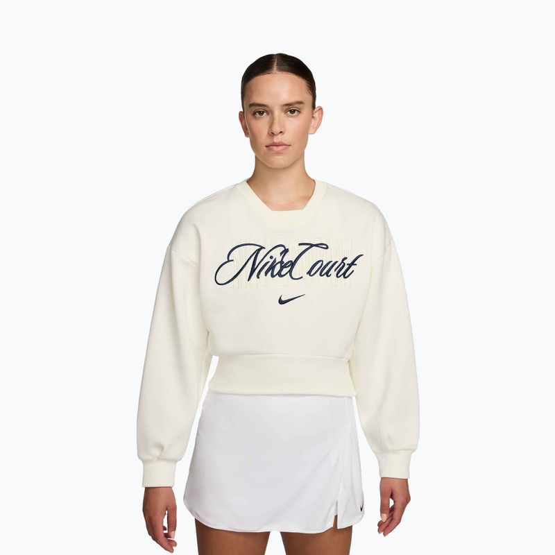 Bluză pentru femei Nike Court Collection French Terry Crew Neck sail/midnight navy
