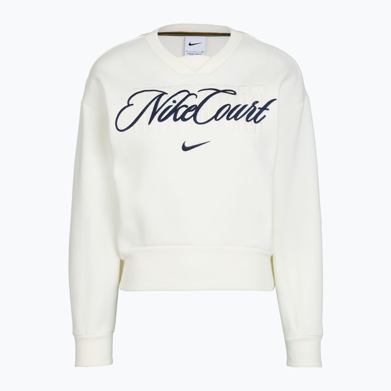 Bluză pentru femei Nike Court Collection French Terry Crew Neck sail/midnight navy 4