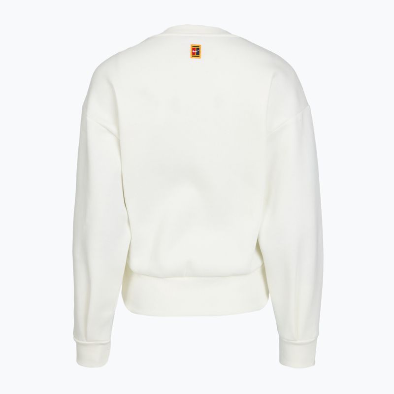 Bluză pentru femei Nike Court Collection French Terry Crew Neck sail/midnight navy 5