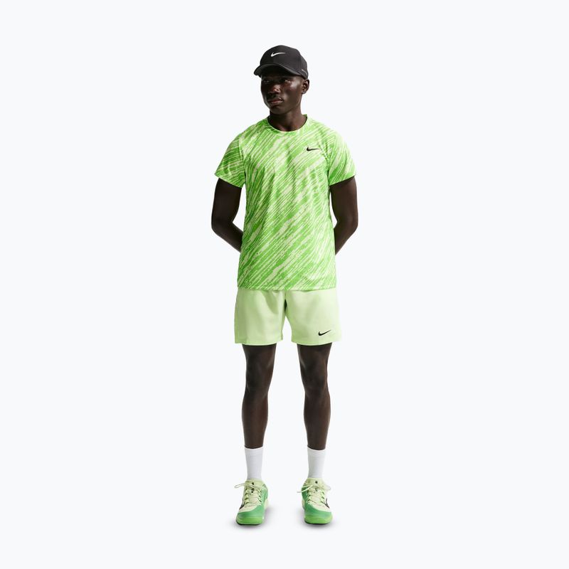 Pantaloni scurți de tenis pentru bărbați Nike Court Dri-Fit Victory 7" light liquid lime/black 3