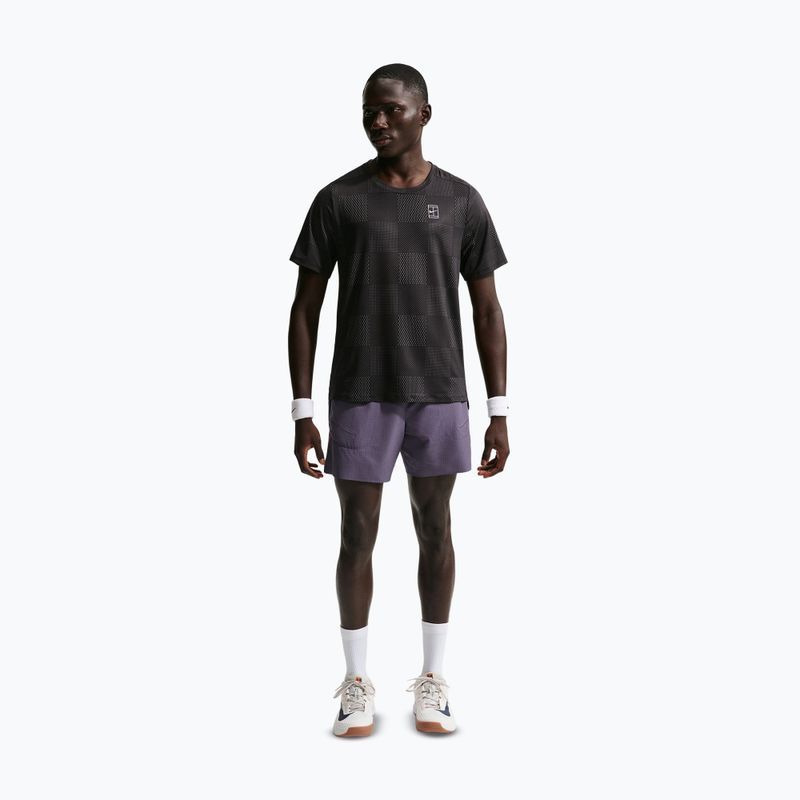 Pantaloni scurți de tenis pentru bărbați Nike Court Advantage Dri-Fit 6" dark raisin/white 2