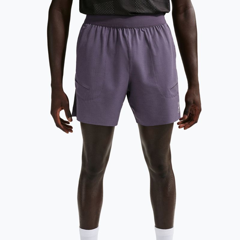 Pantaloni scurți de tenis pentru bărbați Nike Court Advantage Dri-Fit 6" dark raisin/white 4
