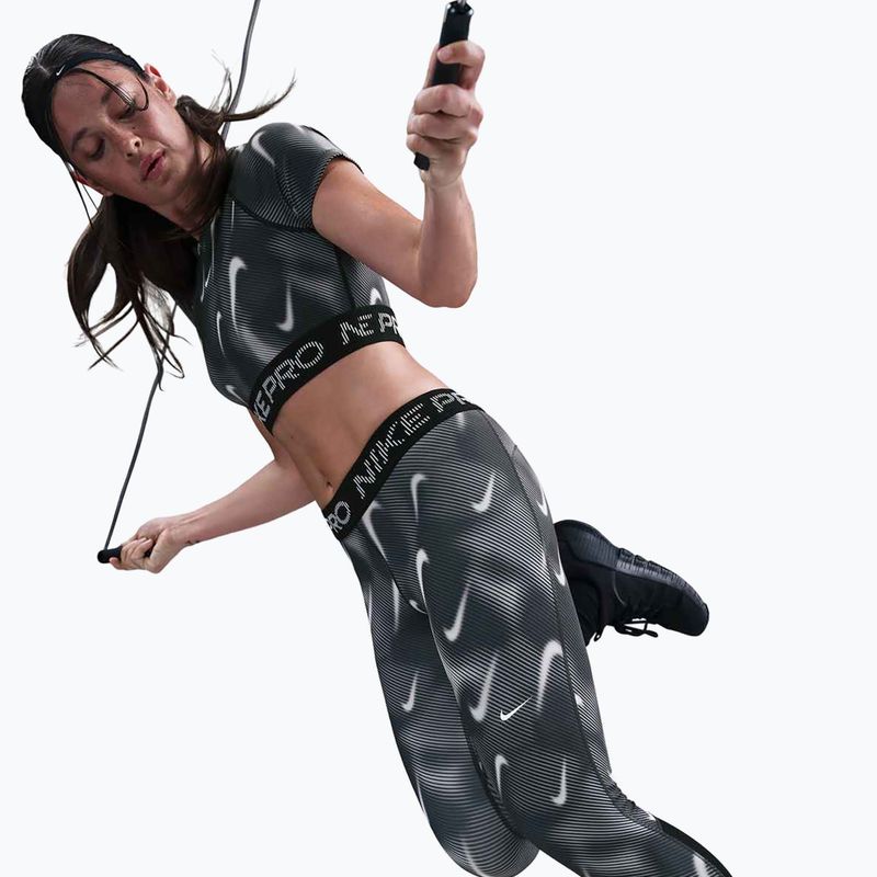 Colanți de antrenament pentru femei Nike Pro Mid-Rise 7/8 black/white/white 6