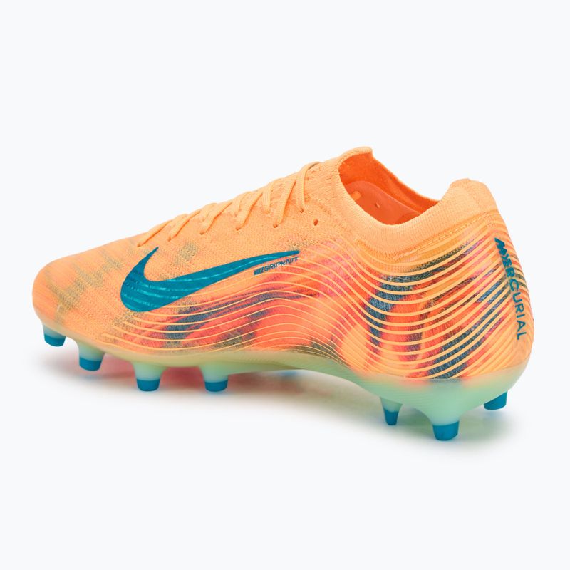 Încălțăminte de fotbal pentru bărbați Nike Zoom Vapor 16 Elite Kylian Mbappe AG-Pro melon tint/igloo/neo turquoise 3