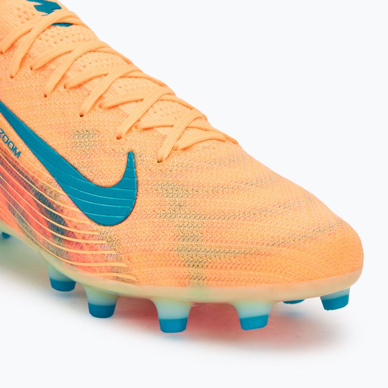 Încălțăminte de fotbal pentru bărbați Nike Zoom Vapor 16 Elite Kylian Mbappe AG-Pro melon tint/igloo/neo turquoise 7