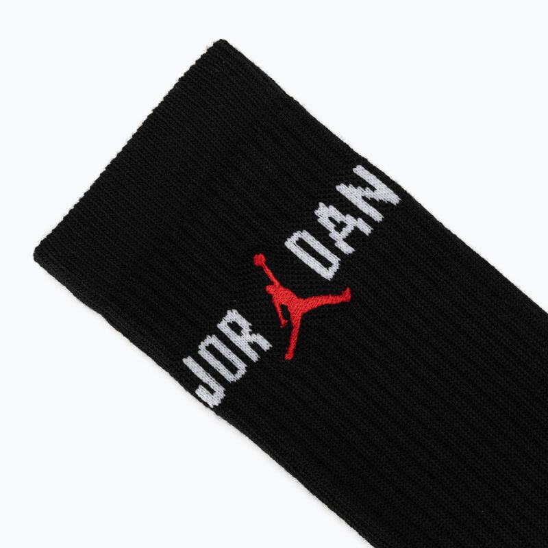 Skarpety Nike Jordan Everyday Crew 1 para black/white/university red 3