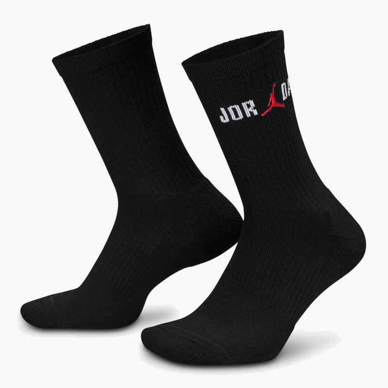 Șosete Jordan Everyday Crew 1 pereche black/white/university red
