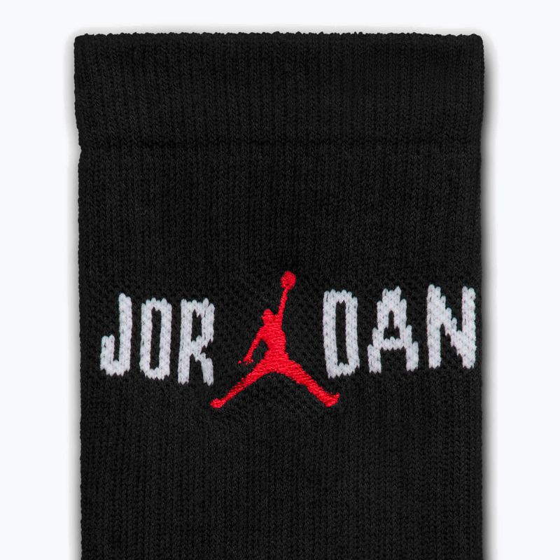 Șosete  Jordan Everyday Crew 1 pair black/white/university red 4