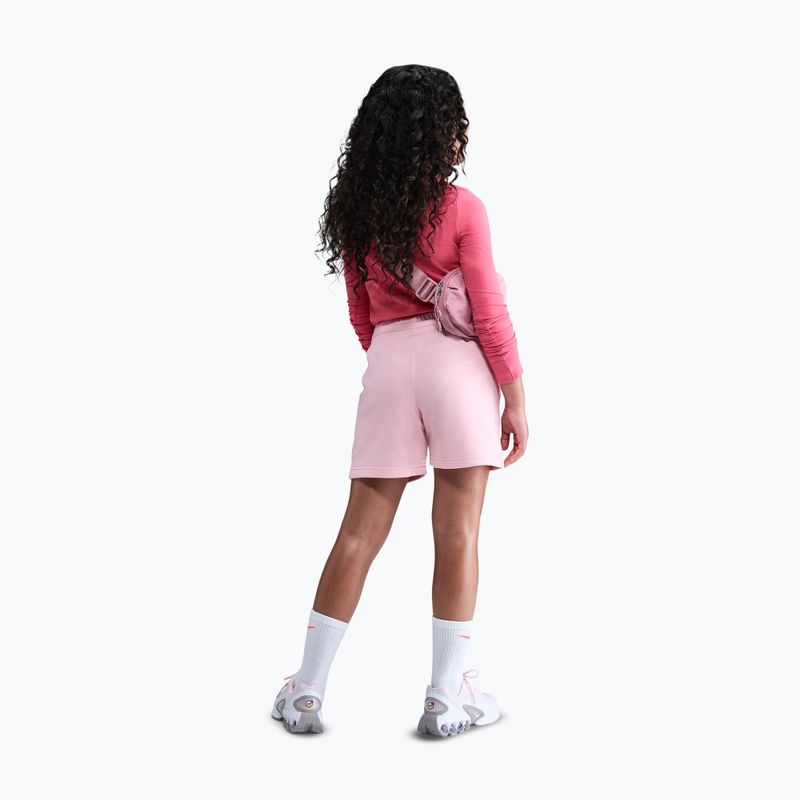 Pantaloni scurți pentru copii Nike Sportswear Club Fleece med soft pink/med soft pink/white 3