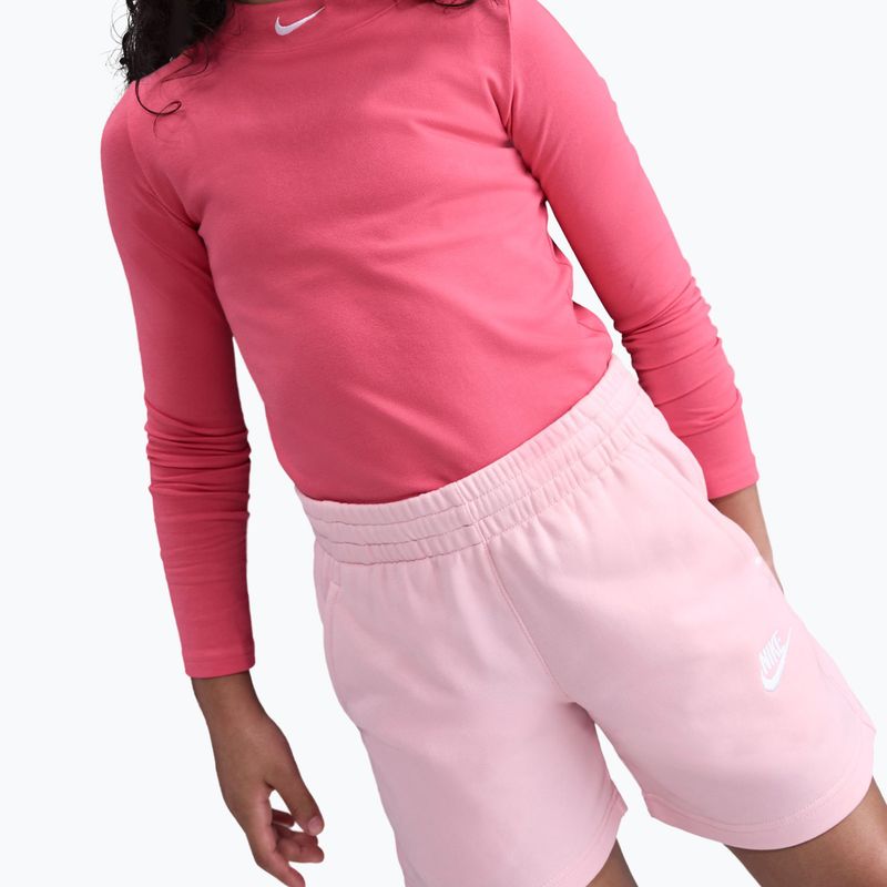 Pantaloni scurți pentru copii Nike Sportswear Club Fleece med soft pink/med soft pink/white 4