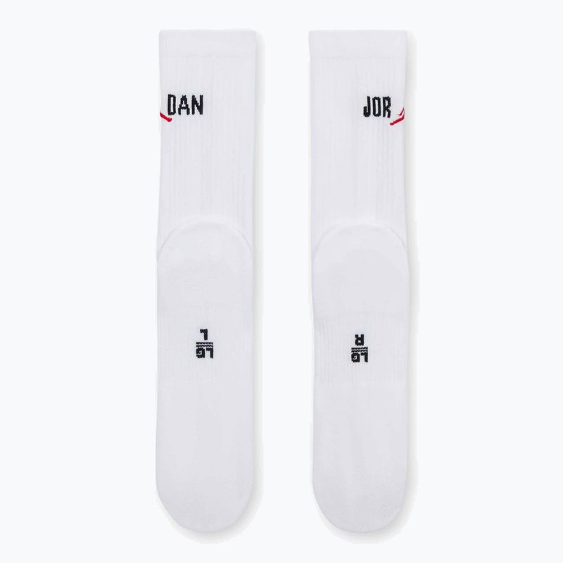 Șosete  Jordan Everyday Crew 1 pair white/black/university red 3