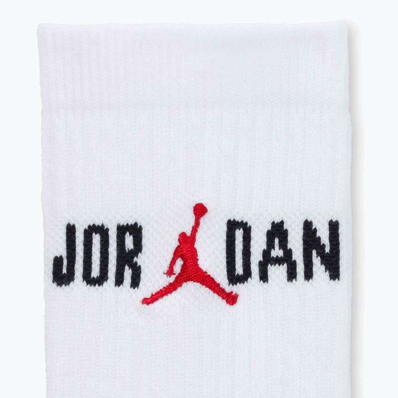 Șosete  Jordan Everyday Crew 1 pair white/black/university red 4