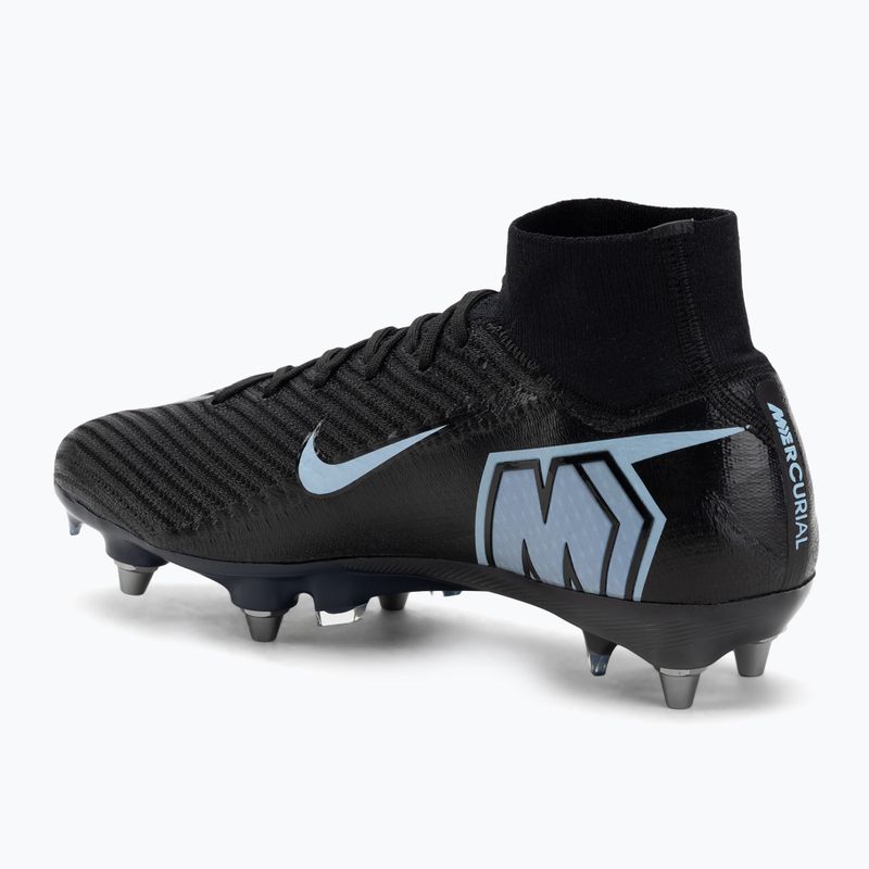 Încălțăminte de fotbal pentru bărbați Nike Mercurial Superfly 10 Elite SG-Pro black/ice blue 3