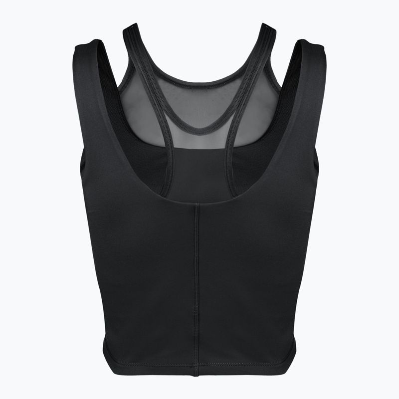 Top de antrenament pentru femei Nike One Fitted Dri-Fit Cropped Tank black/dark smoke grey 7