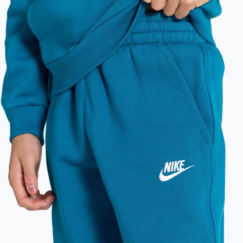 Pantaloni pentru copii Nike Sportswear Club Fleece green abyss/white 4