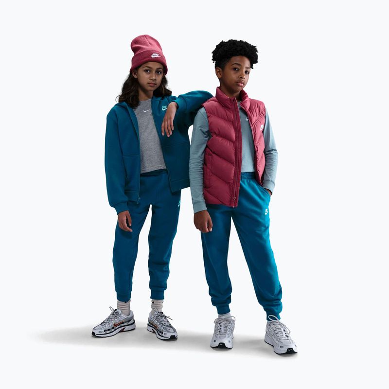 Pantaloni pentru copii Nike Sportswear Club Fleece green abyss/white 8