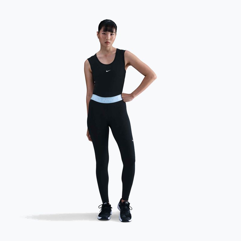 Colanți damă Nike Pro 365 Tight black/celestine blue/white 2