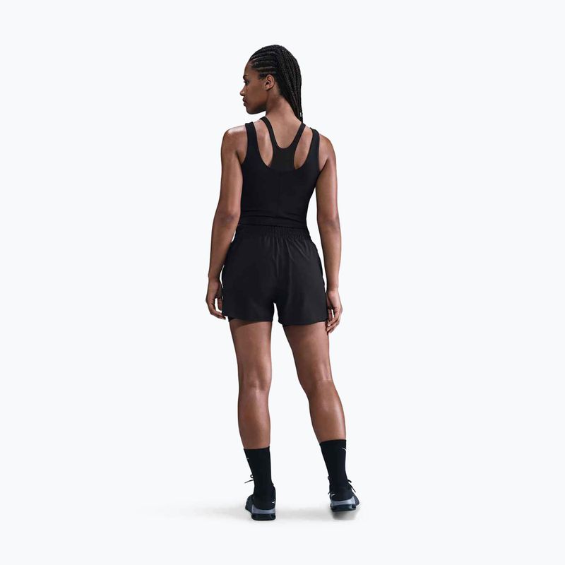 Top de antrenament pentru femei Nike One Fitted Dri-Fit Cropped Tank black/dark smoke grey 3