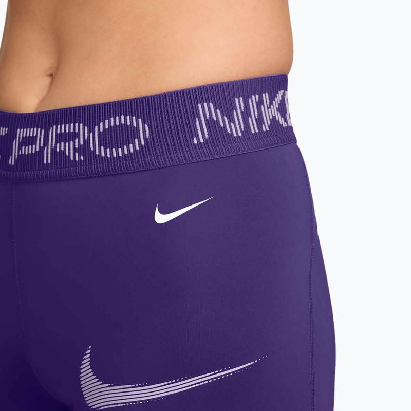Pantaloni scurți pentru femei Nike Pro Mid-Rise Biker 3" court purple/doll/white 5