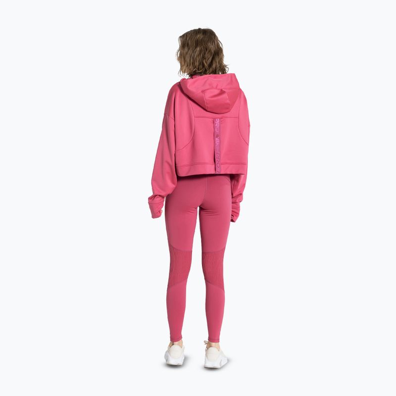 Colanți de antrenament pentru femei Nike Pro High-Waisted sweet beet/white 3
