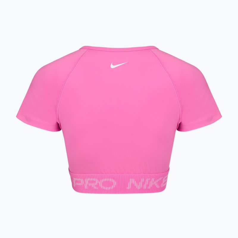Top de antrenament pentru femei Nike Pro Dri-Fit Graphic Cropped playful pink/pink foam/white 8