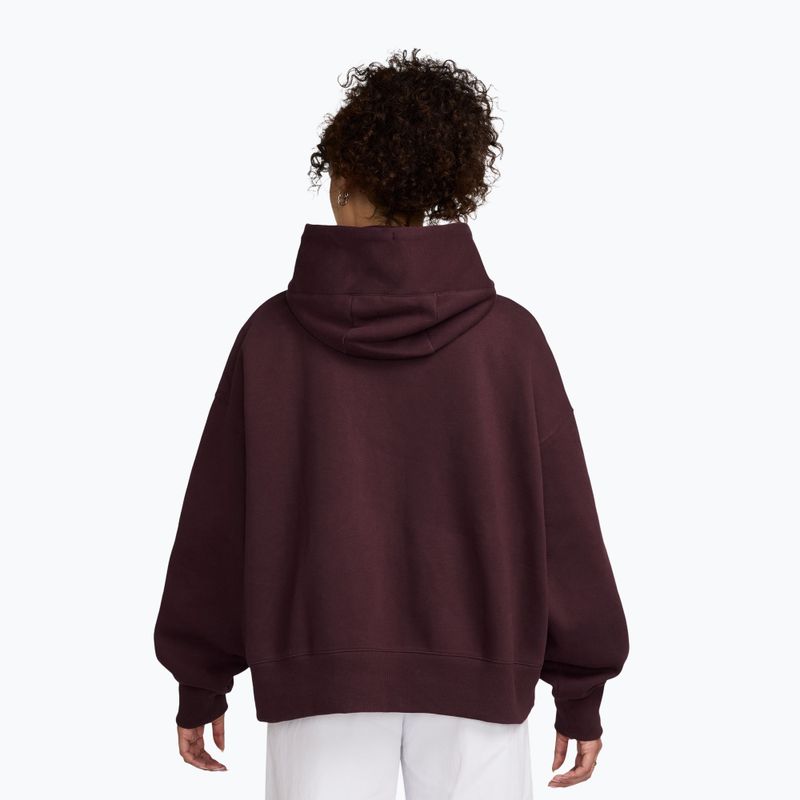 Bluză pentru femei Nike Sportswear Phoenix Fleece Oversized burgundy crush/sail 2