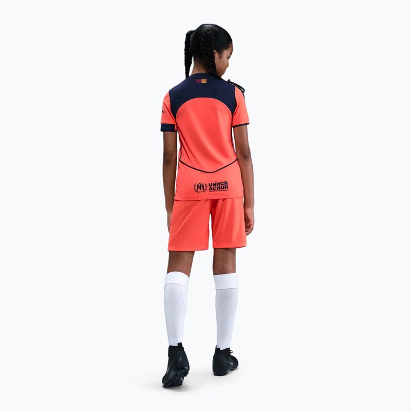 Tricou de fotbal pentru copii Nike FC Barcelona 2025/26 Stadium Third Jr bright mango/midnight navy/midnight navy 5